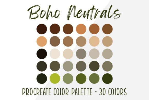 Boho Neutrals Procreate Color Palette: A Guide