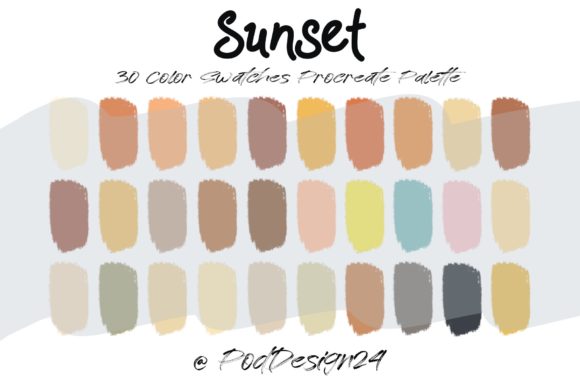 Capture the Golden Hour with a Procreate Color Palette Sunset