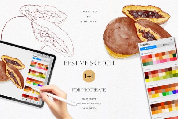 Chocolate Dorayaki Sketch Color Palette: A Sweet Treat for Your Art