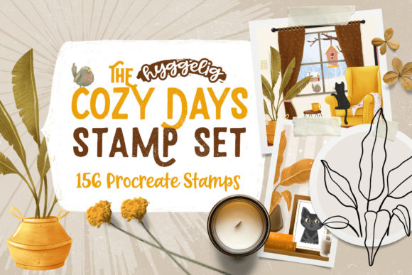 Cozy Days Procreate Stamp Set: Your Shortcut to Hygge Illustrations