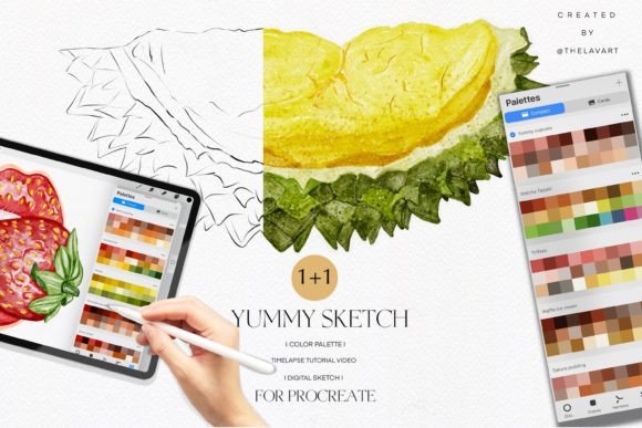 Durian Sketch & Color Palette: Unleash Your Inner Artist
