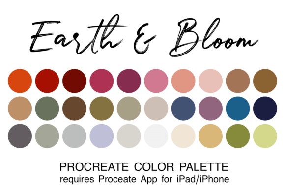 Earth & Bloom: Your Go-To Procreate Palette for Organic Designs