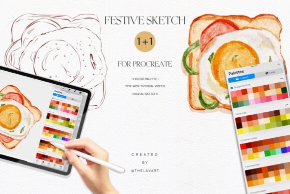 Egg Sandwich Sketch & Color Palette: A Feast for Your Art