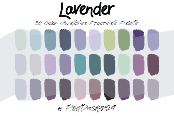 Elevate Your Digital Art with the Lavender Procreate Palette