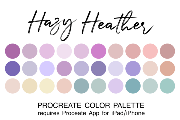 Embrace the Soft Allure of the Hazy Heather Procreate Palette