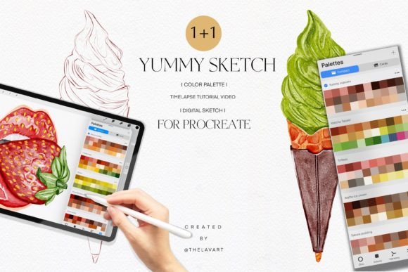 Ice Cream Matcha Sketch & Palette: A Procreate Toolkit for Creative Play