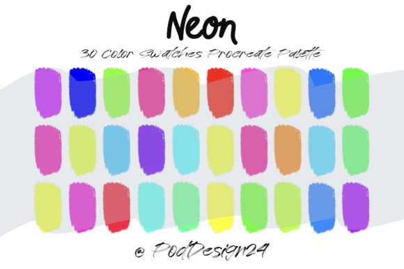 Ignite Your Canvas with Procreate Color Palette 30 Neon