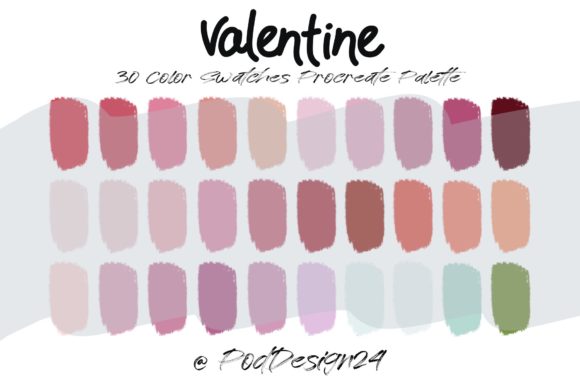 Love at First Stroke: Designing with the Procreate Color Palette Valentine