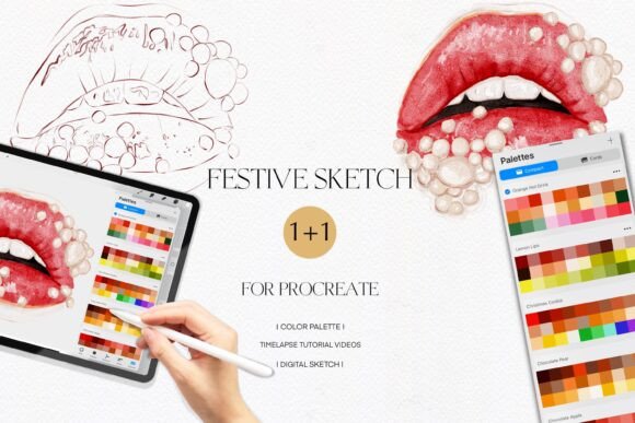 Pearl Lips Sketch & Color Palette: A Designer's Delight