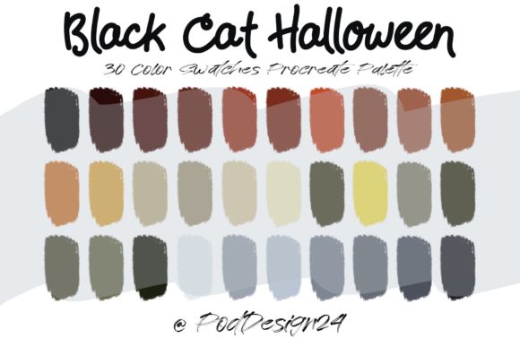 Procreate Color Palette Black Cat: Dark Elegance for Digital Artists