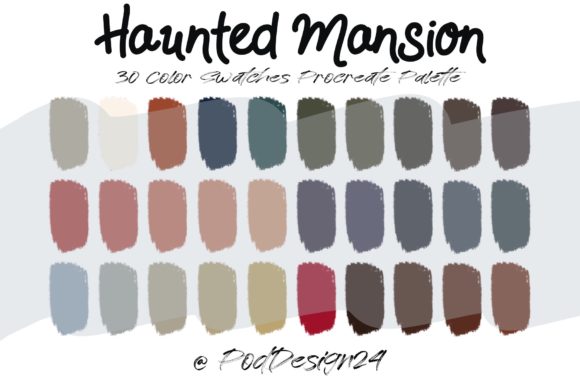 Procreate Color Palette Haunted Mansion: Designing with Eerie Elegance