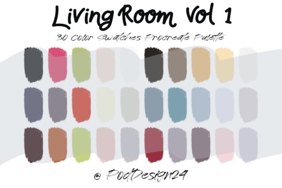 Procreate Color Palette Living Room: Warm Digital Hues