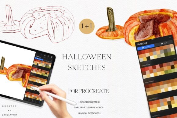 Pumpkin Pie Sketch & Color Palette: A Creative Boost for Procreate