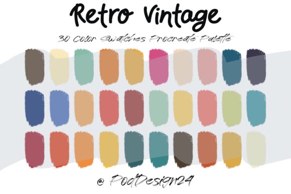 Rediscovering Warmth: The Procreate Color Palette Retro Vintage