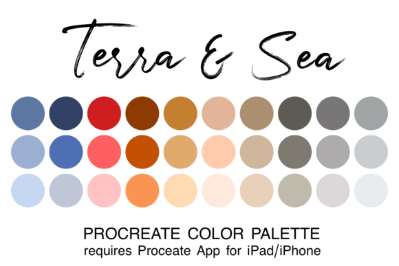 Terra & Sea Procreate Color Palette: Your Shortcut to Coastal Artistry
