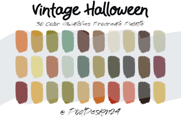 Vintage Halloween Color Palettes for Procreate