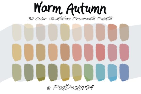 Warm Autumn: The Procreate Palette for Cozy Creations