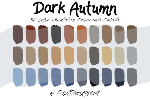 Warmth and Depth: The Procreate Color Palette Dark Autumn