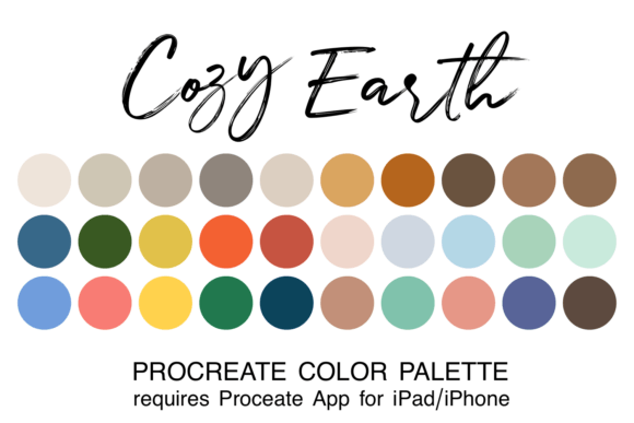 Warmth and Harmony: The Cozy Earth Procreate Color Palette