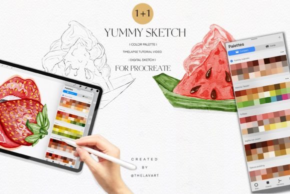 Watermelon Cream Sketch & Color Palette: A Fresh Take on Creative Practice