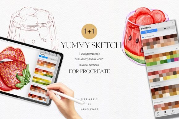 Watermelon Dessert Sketch Color Palette: Sweeten Your Art Practice